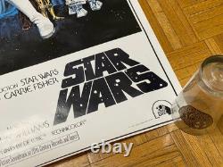 Vintage Star Wars 1977 Original Movie Theater Rolled Litho Poster PTW531 Lucas