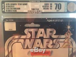 Vintage Star Wars 1978 12 Back C Luke Skywalker MOC AFA 70 (60/90/85)