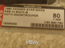 Vintage Star Wars 1980 AFA 80 HOTH SNOWTROOPER ESB 32 Back-B card MOC UNPUNCHED