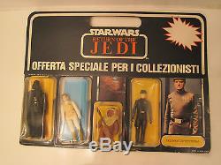 Vintage Star Wars 1983 ROTJ Italian 4 pack Darth Vader RARE Leia Carded Paploo
