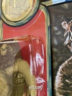 Vintage Star Wars 1984 POTF Ewok Warok Figure with coin SEALED Unpunched