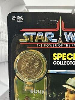 Vintage Star Wars 1984 POTF LEIA 92 Back Figure Sealed With Collector Coin