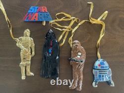 Vintage Star Wars 5 Piece 1977 Vintage Ceramic Pottery Lot C3PO & R2D2 Darth