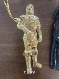 Vintage Star Wars 5 Piece 1977 Vintage Ceramic Pottery Lot C3PO & R2D2 Darth