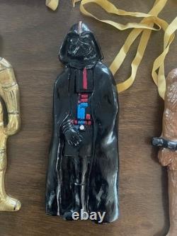 Vintage Star Wars 5 Piece 1977 Vintage Ceramic Pottery Lot C3PO & R2D2 Darth