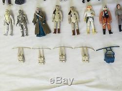 Vintage Star Wars 70+ Figure Lot ORIGINAL Weapons 1977 with 2 Cases Nice! Read