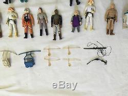 Vintage Star Wars 70+ Figure Lot ORIGINAL Weapons 1977 with 2 Cases Nice! Read