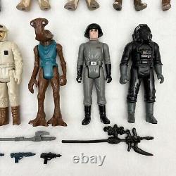 Vintage Star Wars 70s 80s Action Figure Lot Kenner Anakin Jawa Leia Weapons