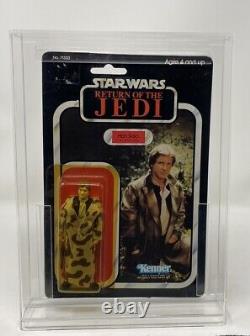 Vintage Star Wars 77a Back Han Solo Trenchcoat MOC Camo Lapel RARE