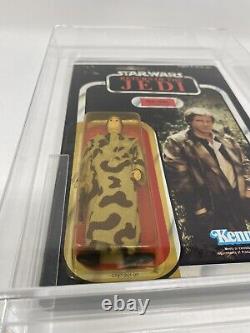 Vintage Star Wars 77a Back Han Solo Trenchcoat MOC Camo Lapel RARE
