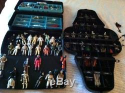 Vintage Star Wars 80+ Figurine Lot & Darth Vader Case And Original Weapons