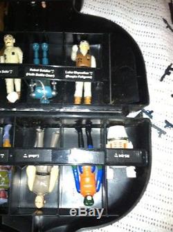 Vintage Star Wars 80+ Figurine Lot & Darth Vader Case And Original Weapons