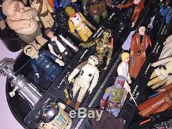 Vintage Star Wars 90+ Action Figure Lot ORIGINAL Weapons 1977 withCase Nice