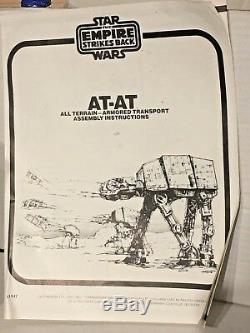 Vintage Star Wars AT AT Walker Boxed Inserts Instructions