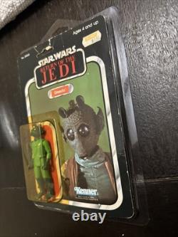 Vintage Star Wars Action Figure Greedo 77 Back Carded ROTJ Return Of The Jedi