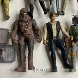 Vintage Star Wars Action Figure Lot Kenner & Hasbro Boba Fett R2D2 Hans Luke 90s