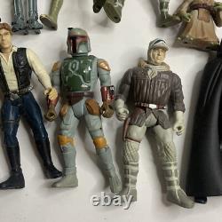 Vintage Star Wars Action Figure Lot Kenner & Hasbro Boba Fett R2D2 Hans Luke 90s