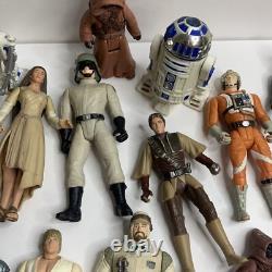 Vintage Star Wars Action Figure Lot Kenner & Hasbro Boba Fett R2D2 Hans Luke 90s