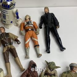 Vintage Star Wars Action Figure Lot Kenner & Hasbro Boba Fett R2D2 Hans Luke 90s
