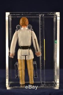Vintage Star Wars Action Figure Luke Skywalker Brown Hair Loose AFA 85 ANH