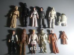 Vintage Star Wars Action Figures First 12 Released in 1977 with Case