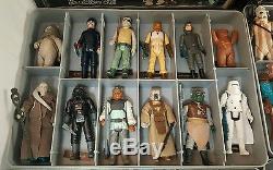 Vintage Star Wars Action Figures Lot of 62 fig 41 withweapons and cases no repro
