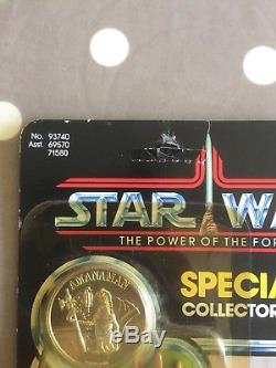 Vintage Star Wars Amanaman Moc, Potf Original With Coin Sealed Figure