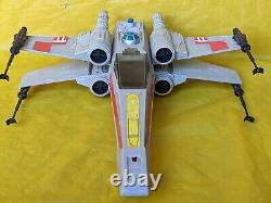 Vintage Star Wars BATTLE DAMAGED X WING FIGHTER w box working Kenner 1978