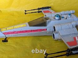 Vintage Star Wars BATTLE DAMAGED X WING FIGHTER w box working Kenner 1978