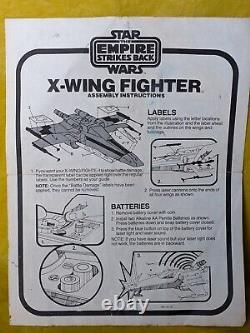 Vintage Star Wars BATTLE DAMAGED X WING FIGHTER w box working Kenner 1978