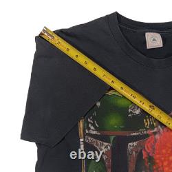 Vintage Star Wars Boba Fett Delta T-Shirt Adult Large Black, 1996 Lucasfilm Tee