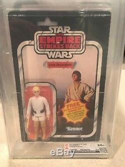 Vintage Star Wars CAS/AFA 80+ Luke Skywalker ESB 41 Back A Kenner Rare MOC
