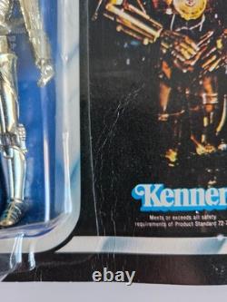 Vintage Star Wars C-3PO ESB 41E back MOC 1980 Kenner + R2-D2 VC234