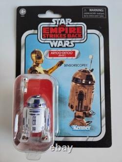 Vintage Star Wars C-3PO ESB 41E back MOC 1980 Kenner + R2-D2 VC234