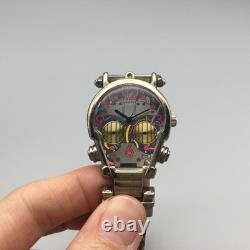 Vintage Star Wars C-3PO Watch Gold Silver Tone 1995 Lucasfilm New Battery