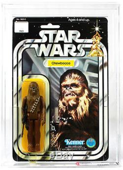 Vintage Star Wars Carded 12 Back-C Chewbacca Action Figure AFA 80Y NO RESERVE