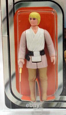 Vintage Star Wars Carded 12 Back-C Luke Skywalker Action Figure AFA 60 C75 B
