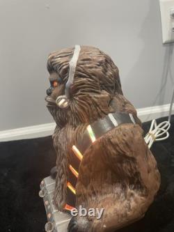 Vintage Star Wars Ceramic Chewbacca Brown Lighted Light Works