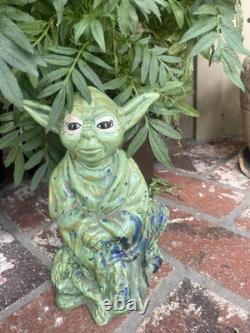 Vintage Star Wars Ceramic Yoda Hand Painted EARLY 1980's FOLK ART! BEAUTIFUL