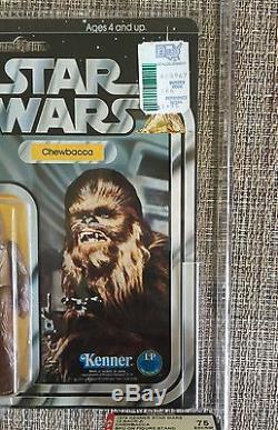 Vintage Star Wars Chewbacca MOC Sealed 12 A Back SKU Footer AFA 75 Nice! 1977