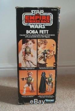 Vintage Star Wars Complete ESB 12 Boba Fett Figure 100% Original MIB 1980