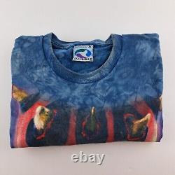 Vintage Star Wars Darth Maul T-Shirt Mens XL Blue Tie Dye Liquid Blue S/S