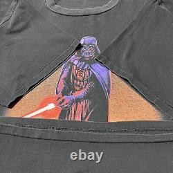 Vintage Star Wars Darth Vader Shirt USA 1990s All Over Print Skywalker Jedi RARE