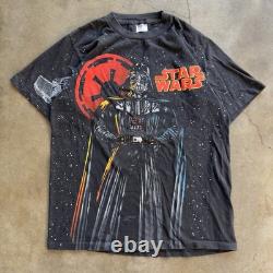 Vintage Star Wars Darth Vader T Shirt All Over Print Rare VTG L