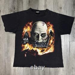 Vintage Star Wars Darth Vader Unmasked ROTJ Black Short Sleeve Shirt Size Large