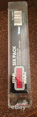 Vintage Star Wars ESB Sealed MISB Yellow 6 Pack AFA 80 Vader Yoda Snowtrooper