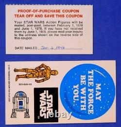 Vintage Star Wars Early Bird Certificate Package/stand 1977 Kenner