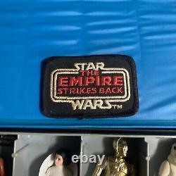 Vintage Star Wars Empire Strikes Back Vinyl Collector's Case & 23 FIGURES Patch