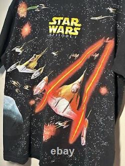 Vintage Star Wars Episode 1 AOP Graphic Tee Medium