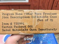Vintage Star Wars Episode 1 Pepsi Promo Inflatable Can Set Sealed Shipper Box